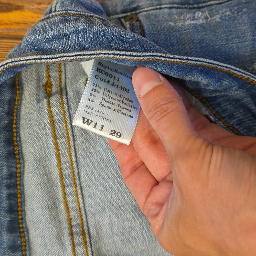Distressed Blue Jeans - Picture 3 of 5